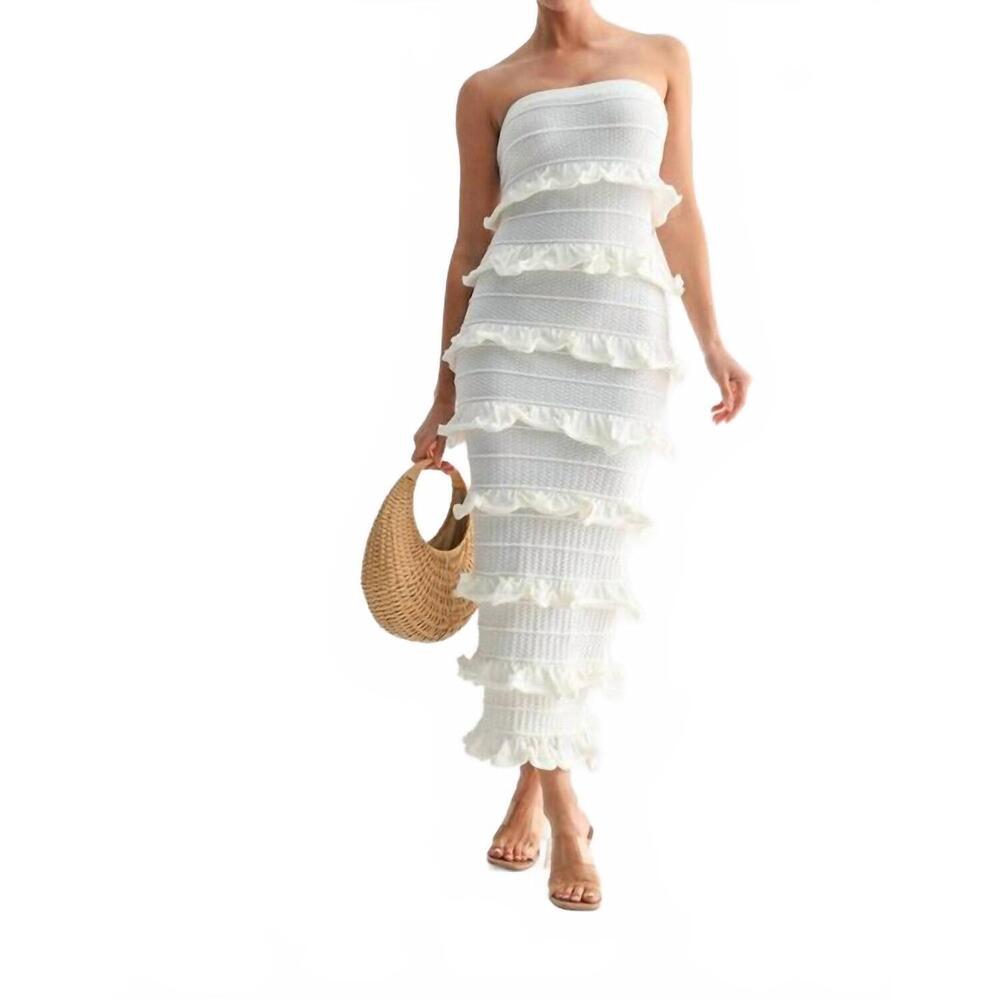 NEW EVENUEL poppy dress in white